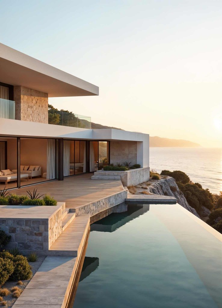 Vivienda unifamiliar en Barcelona diseñada por Estudio Maro, con estilo minimalista y mediterráneo.